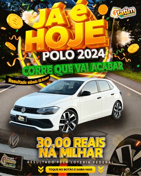 UM POLO  ANO 2024 COM RODAS ARO 18